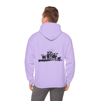 Christian Psalm Hoodie Sweatshirt with Cattle Silhouette Design