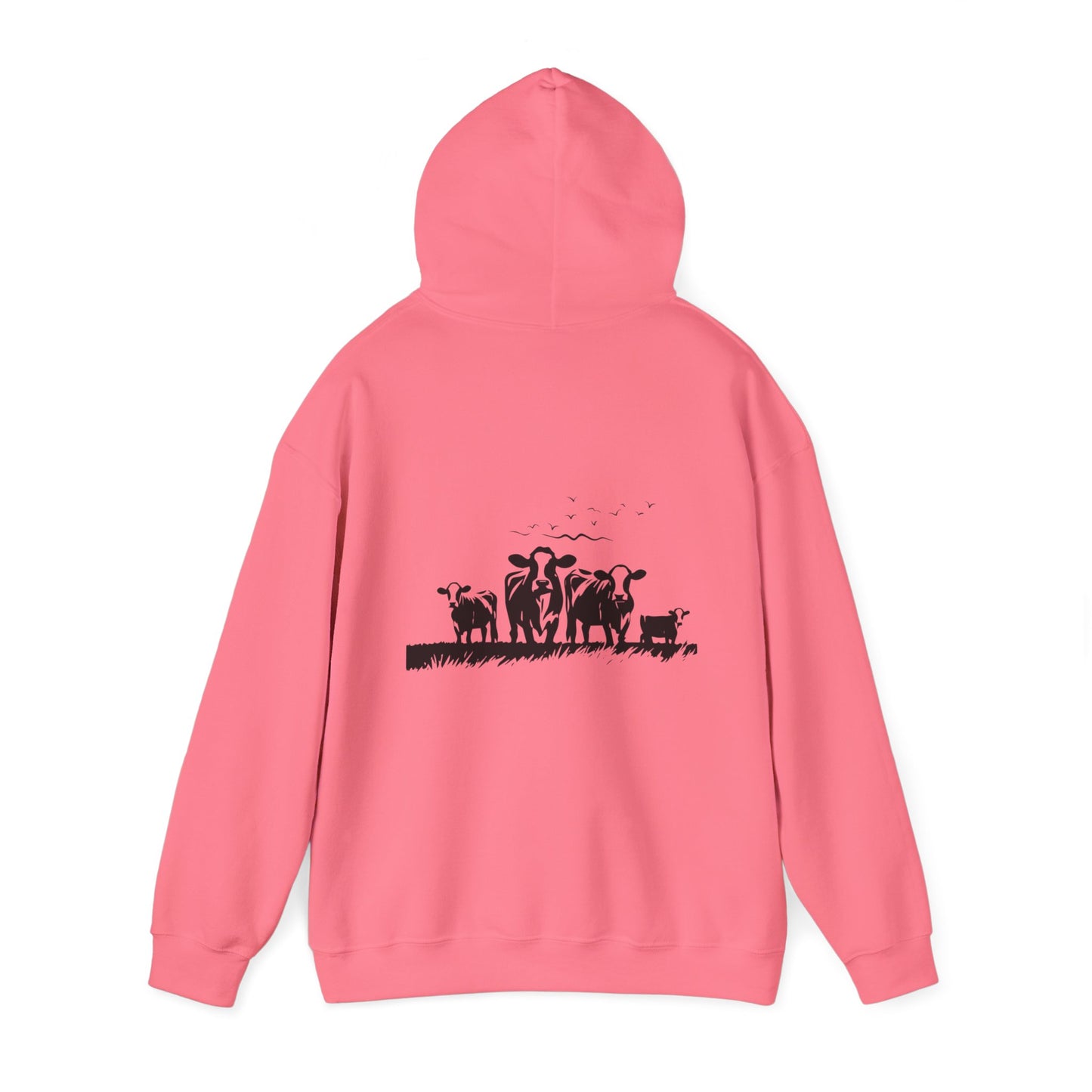 Christian Psalm Hoodie Sweatshirt with Cattle Silhouette Design