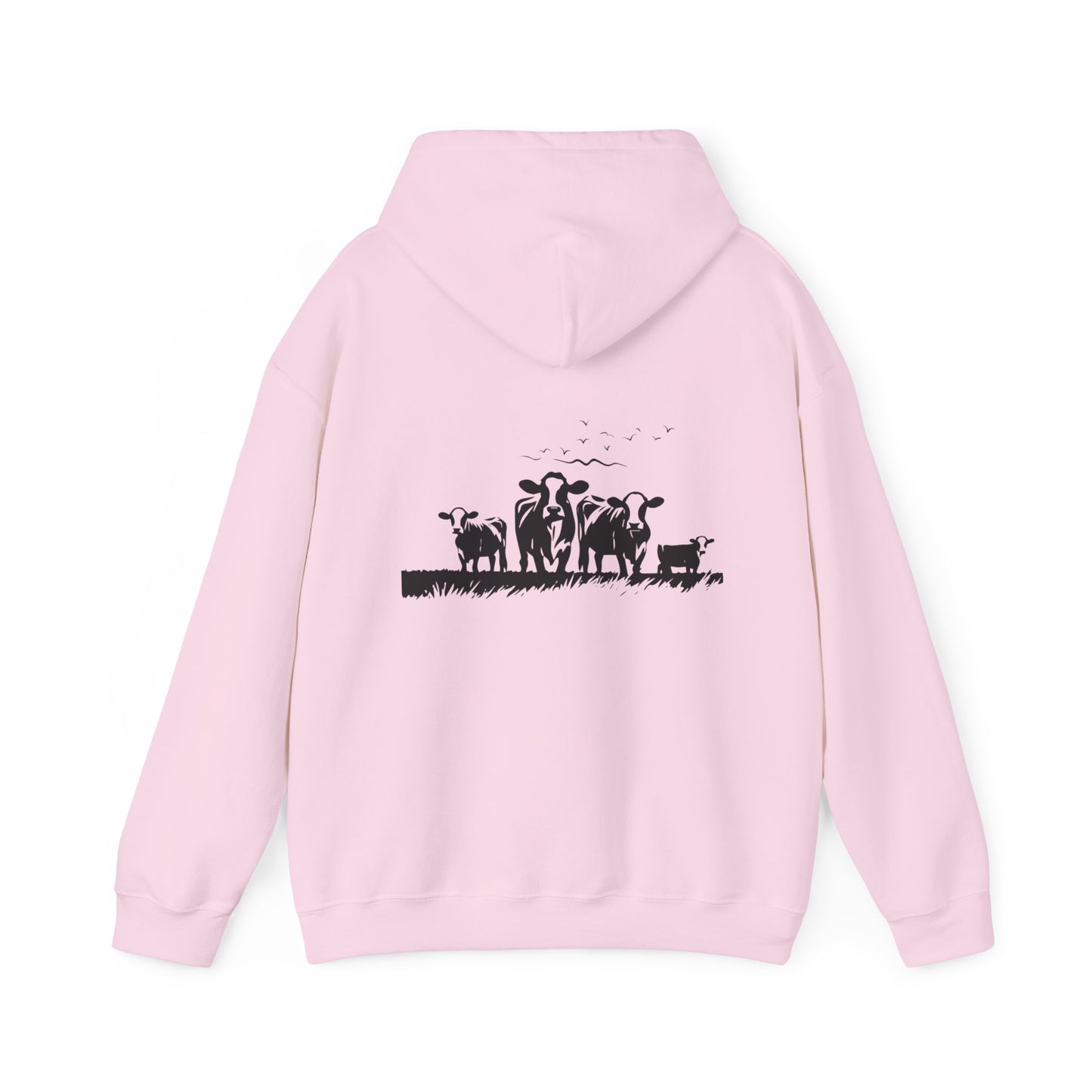 Christian Psalm Hoodie Sweatshirt with Cattle Silhouette Design