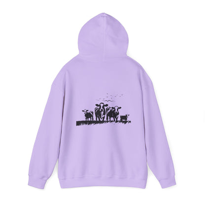 Christian Psalm Hoodie Sweatshirt with Cattle Silhouette Design