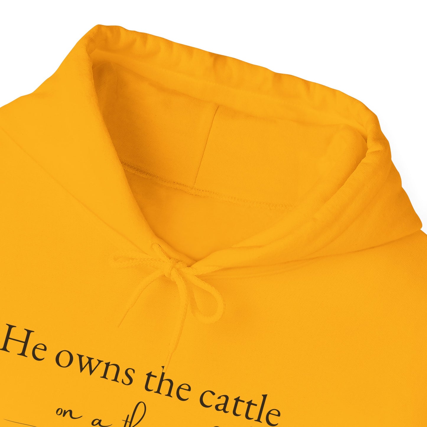 Christian Psalm Hoodie Sweatshirt with Cattle Silhouette Design