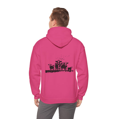 Christian Psalm Hoodie Sweatshirt with Cattle Silhouette Design