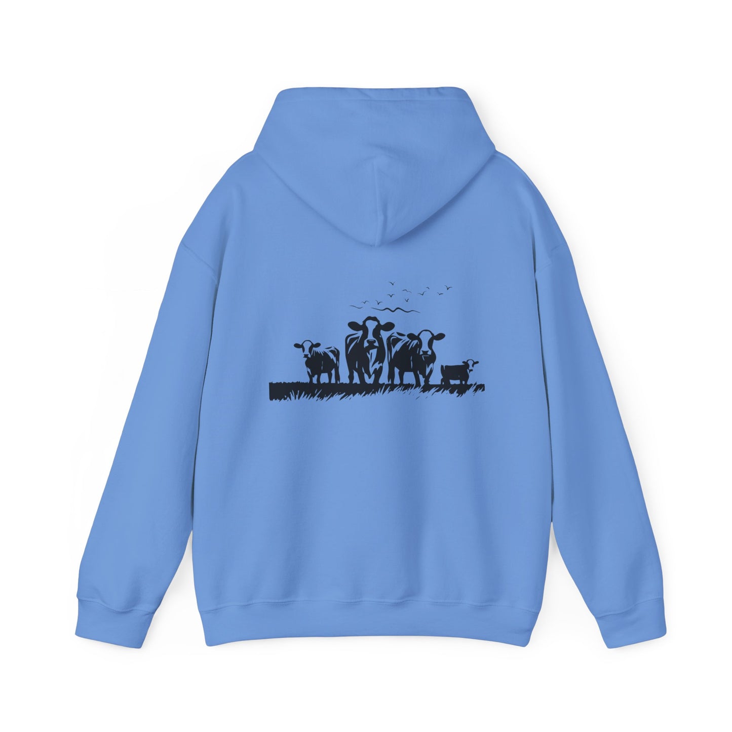 Christian Psalm Hoodie Sweatshirt with Cattle Silhouette Design