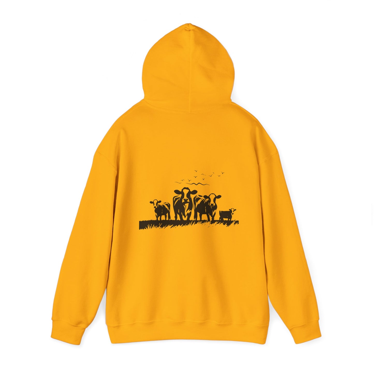 Christian Psalm Hoodie Sweatshirt with Cattle Silhouette Design