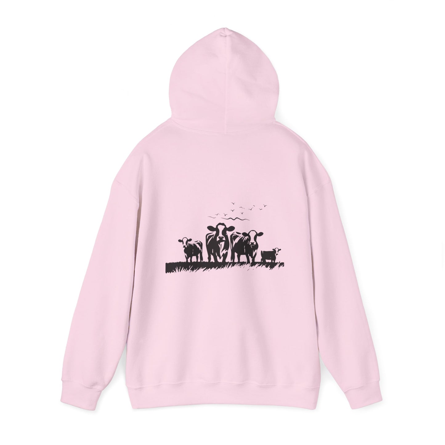 Christian Psalm Hoodie Sweatshirt with Cattle Silhouette Design